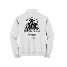 Load image into Gallery viewer, Charcoal Ridge 1/4 zip Cadet Collar Sweatshirt