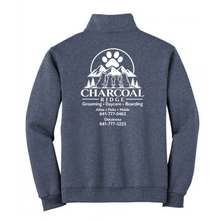 Load image into Gallery viewer, Charcoal Ridge 1/4 zip Cadet Collar Sweatshirt