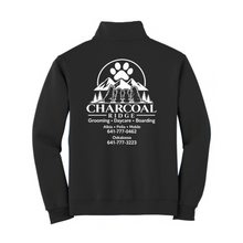 Load image into Gallery viewer, Charcoal Ridge 1/4 zip Cadet Collar Sweatshirt

