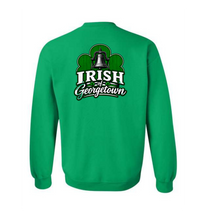 Load image into Gallery viewer, Georgetown God's Portion Day Gildan Crewneck Sweatshirt Small Chest Logo Big Back Logo
