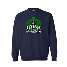 Load image into Gallery viewer, Georgetown God's Portion Day Gildan Crewneck Sweatshirt Big Front Logo
