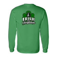 Load image into Gallery viewer, Georgetown God's Portion Day Gildan Long Sleeve T-Shirt Small Chest Big Back Logo
