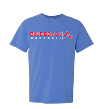 Load image into Gallery viewer, Blue Demon Baseball Comfort Colors Tee
