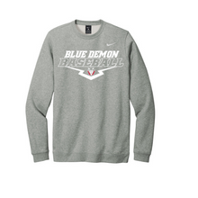 Load image into Gallery viewer, Albia Blue Demon Baseball Nike Crew Sweatshirt
